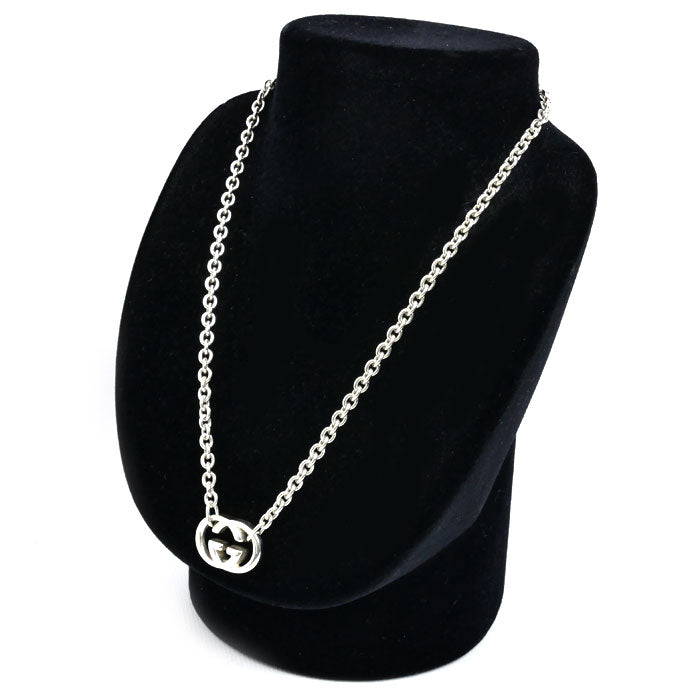 GUCCI グッチ シルバー925 インターロッキングG ネックレス 190489 28.2g 45cm メンズ【中古】