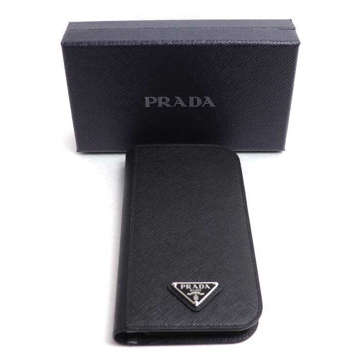 PRADA プラダ サフィアーノ iPhone17Pro Max iPhoneケース ブラック 2ZH224_QHH_F0002 ユニセックス【中古】【美品】