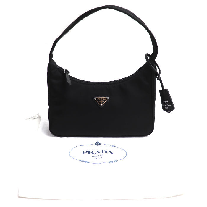 PRADA プラダ テスート ハンドバッグ ブラック 1NE515_RDH0_F0002 レディース【中古】【美品】