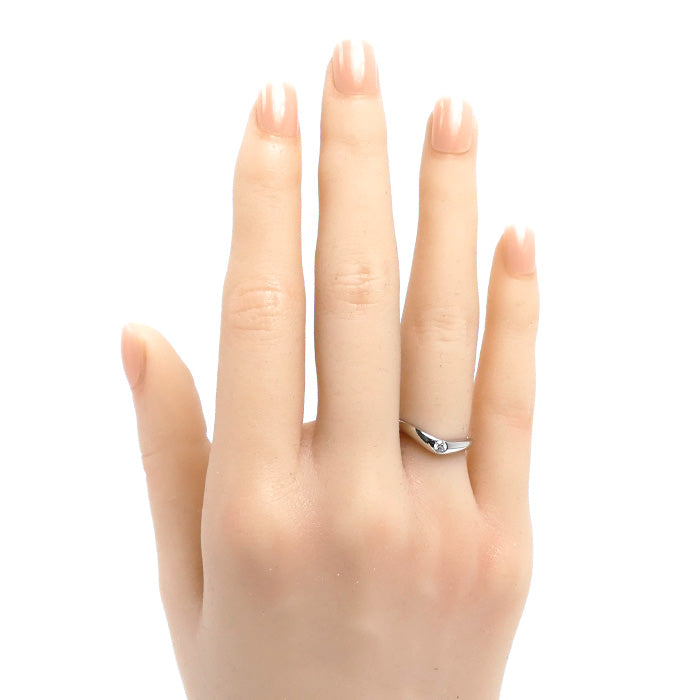 BVLGARI ブルガリ Pt950プラチナ フェディ リング・指輪 350458 ダイヤモンド 6号 3.7g レディース【中古】