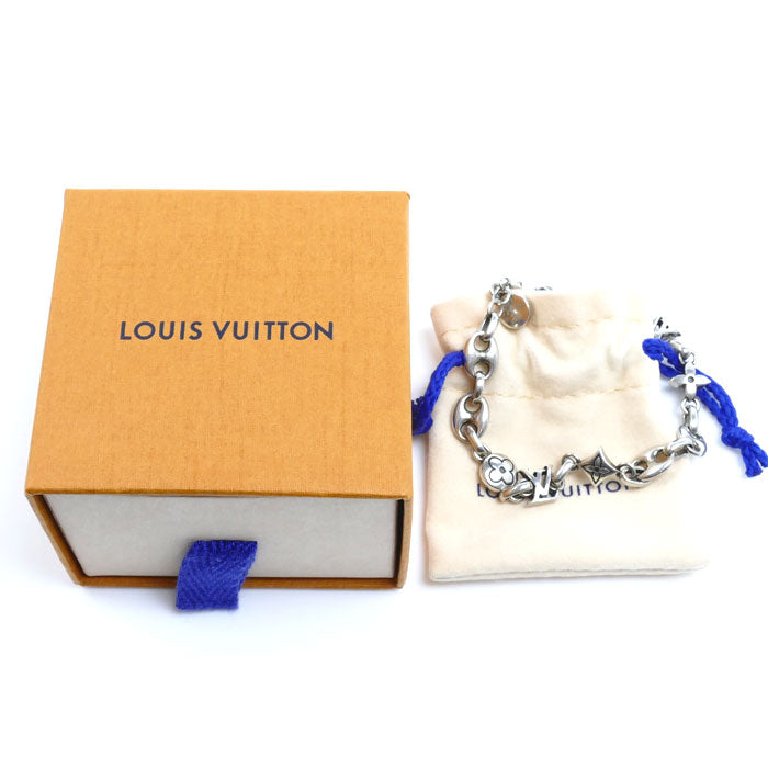 LOUIS VUITTON ルイ・ヴィトン シルバー925 LV セーラー ブレスレット M02743 LE1215 15.8g 17~21.5cm ユニセックス【中古】