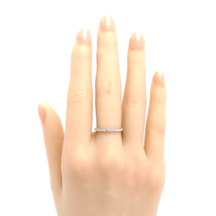 TASAKI タサキ Pt950プラチナ ブリッランテ ハーフエタニティ 16 リング・指輪 RD-F2277-PT950 ダイヤモンド0.23ct 9号 2.0g レディース【中古】【美品】