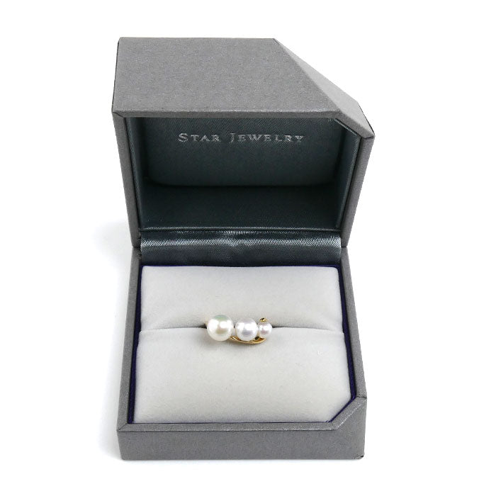 STAR JEWELRY スタージュエリー K18YG イエローゴールド リング・指輪 パール約4.5~7.0mm 7号 3.1g レディース【中古】