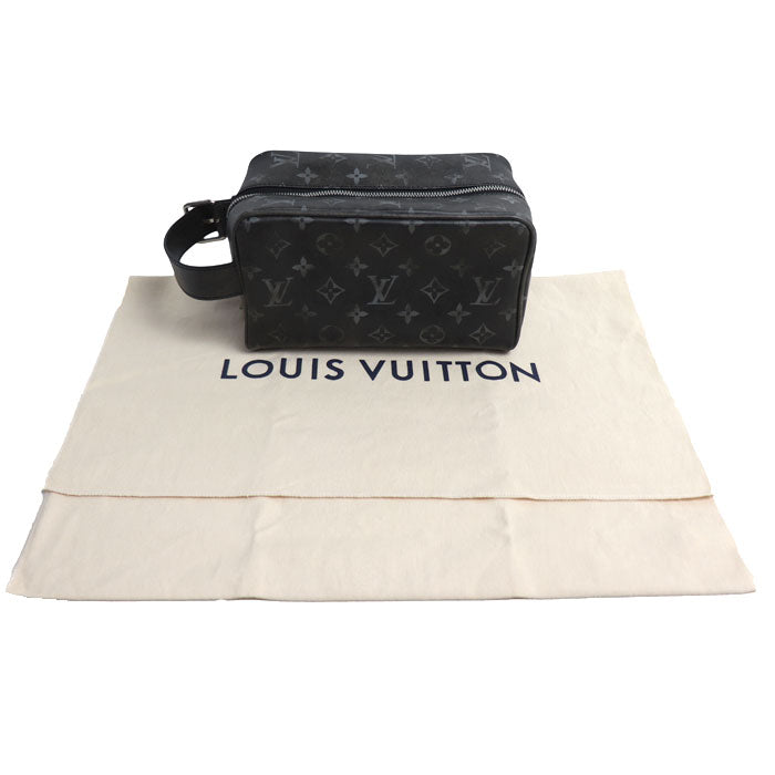 LOUIS VUITTON ルイ・ヴィトン ロッカー ドップキット ハンドバッグ モノグラムブラッシュド ブラック M11670 ICチップ メンズ【中古】【美品】