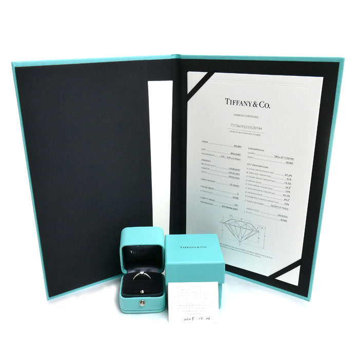 TIFFANY&Co. ティファニー Pt950プラチナ ハーモニー ハーフサークル リング・指輪 ダイヤモンド0.23ct 11号 3.1g レディース【中古】