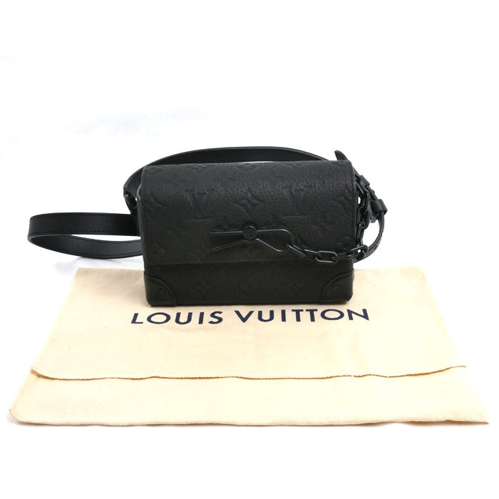 LOUIS VUITTON ルイ・ヴィトン スティーマー ウエアラブルウォレット ショルダーバッグ トリヨンモノグラム ブラック M81746 ICチップ メンズ【中古】【極美品】