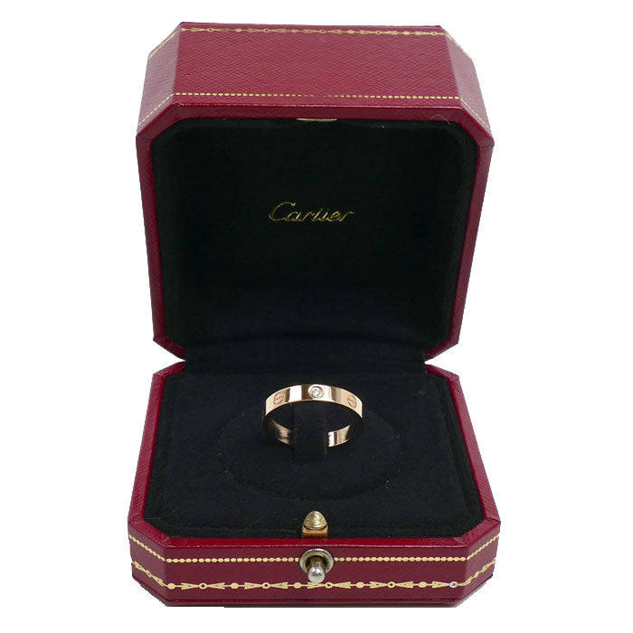 CARTIER カルティエ K18PG ピンクゴールド ミニラブ 1Pダイヤ リング・指輪 B4050759 ダイヤモンド 18.5号 59 5.0g レディース【中古】【美品】