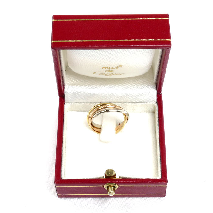 CARTIER カルティエ K18YG/PG/WG トリニティ リング・指輪 10号 50 3.5g レディース【中古】【美品】