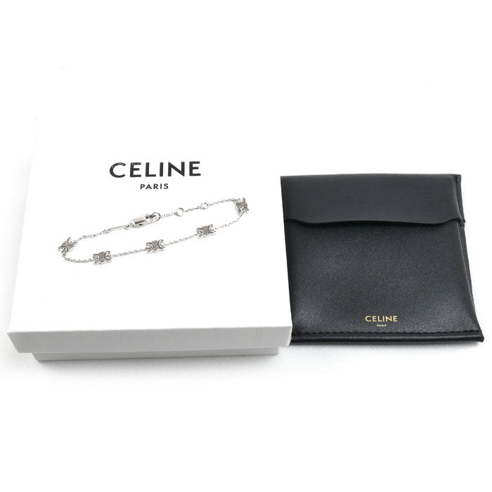 CELINE セリーヌ メタル トリオンフ ブレスレット 2.8g 15/16/17cm レディース【中古】【美品】