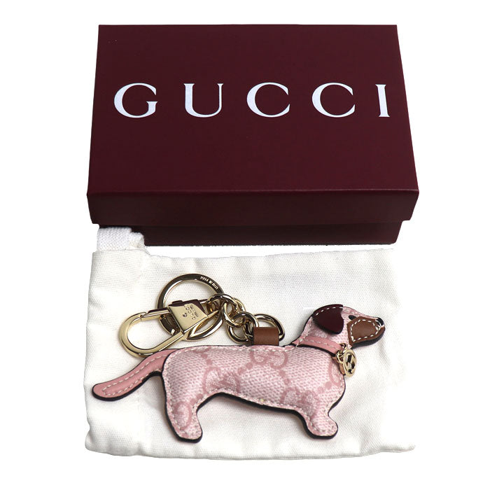GUCCI グッチ GGスプリームキャンバス ドッグ シェイプ チャーム 821812 IAAFQ 8092 レディース【中古】【美品】