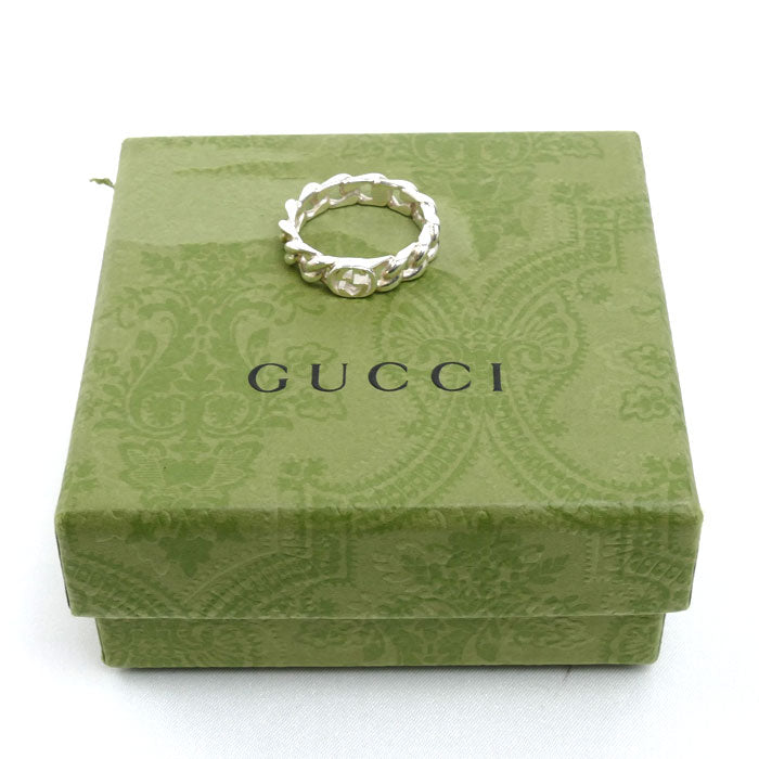 GUCCI グッチ シルバー925 インターロッキングG リング・指輪 843972 J8400 0818 18.5号 メンズ【中古】