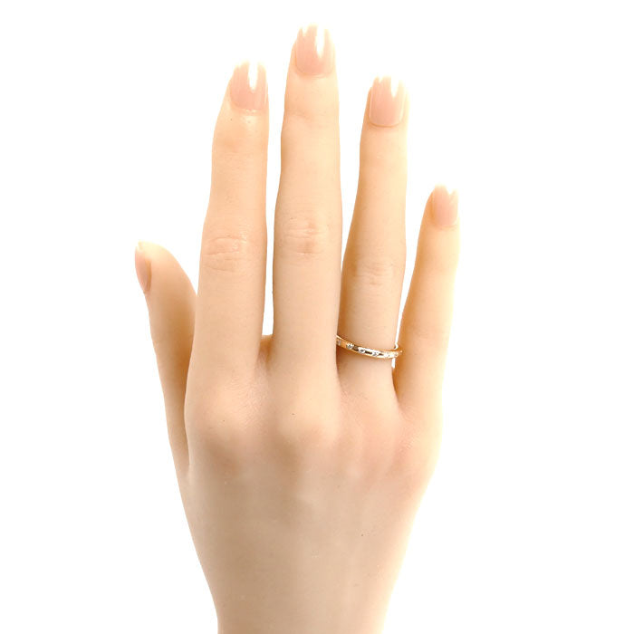 agete アガット K18PG ピンクゴールド リング・指輪 ダイヤモンド0.11ct 9号 2.9g レディース【中古】