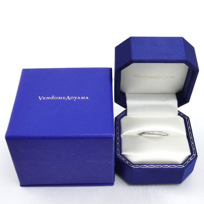 Vendome Aoyama ヴァンドーム青山 Pt950プラチナ ハーフエタニティ リング・指輪 ダイヤモンド0.20ct 12号 2.6g レディース【中古】