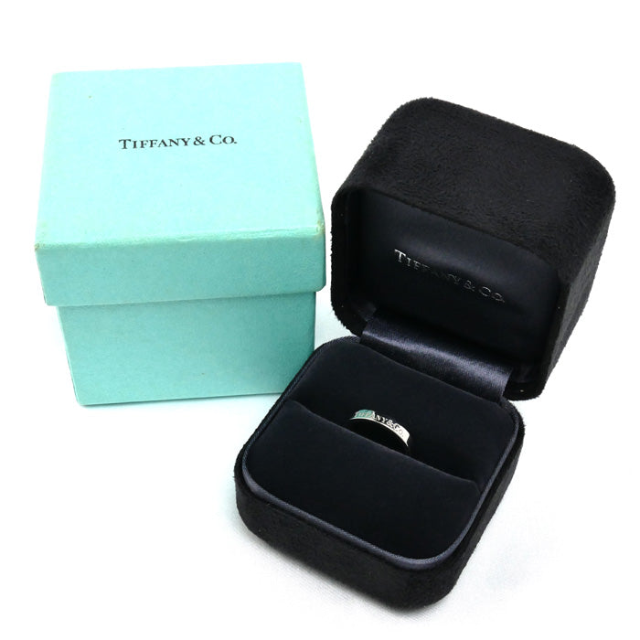 TIFFANY&Co. ティファニー Pt950プラチナ フラットバンド リング・指輪 9号 4.8g レディース【中古】【美品】