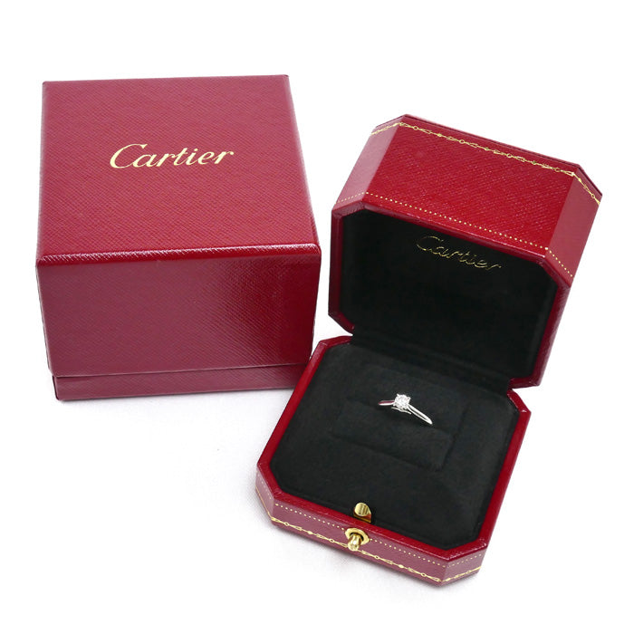 CARTIER カルティエ Pt950プラチナ ソリテール 1895 リング・指輪 ダイヤモンド0.20ct 7号 47 2.9g レディース【中古】【美品】