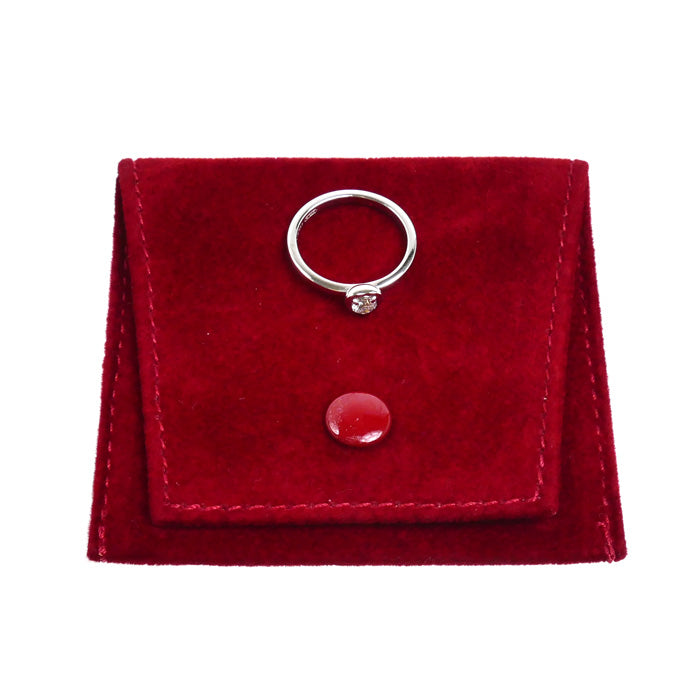 CARTIER カルティエ K18WG ホワイトゴールド ディアマン レジェ ドゥ カルティエ ハート 1Pダイヤ リング・指輪 ダイヤモンド 8.5号 49 2.5g レディース【中古】【美品】