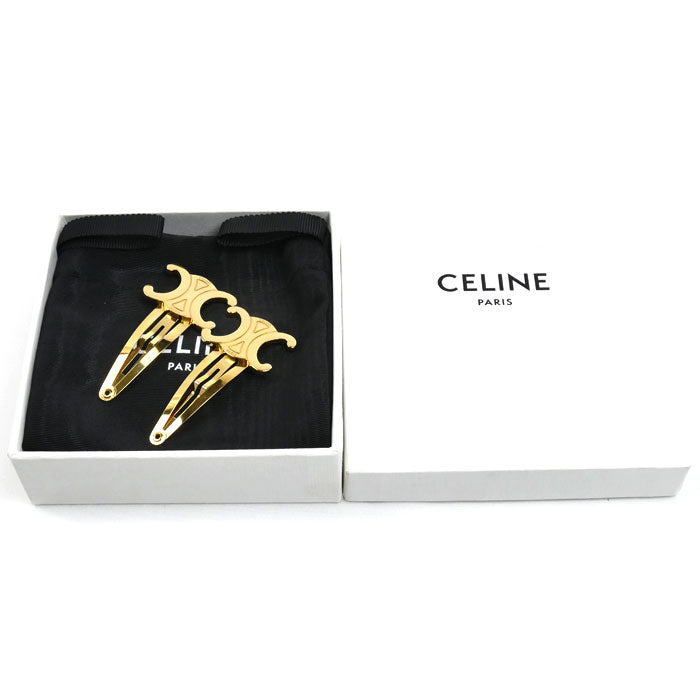 CELINE セリーヌ GP ヘアクリップ トリオンフ ヘアアクセサリー 46Z656BSL.35OR レディース【中古】