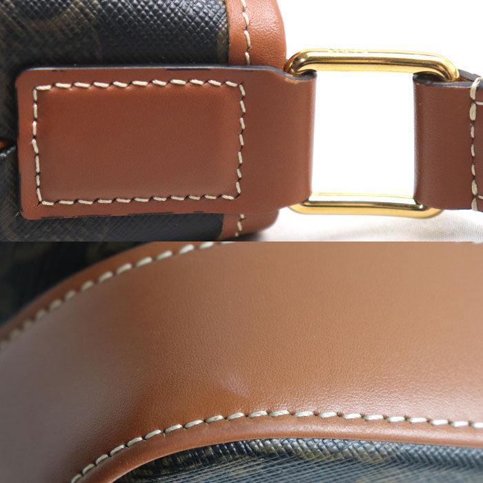 CELINE セリーヌ トリオンフ スモールバスケット ショルダーバッグ タン 191442CAS.04LU レディース【中古】
