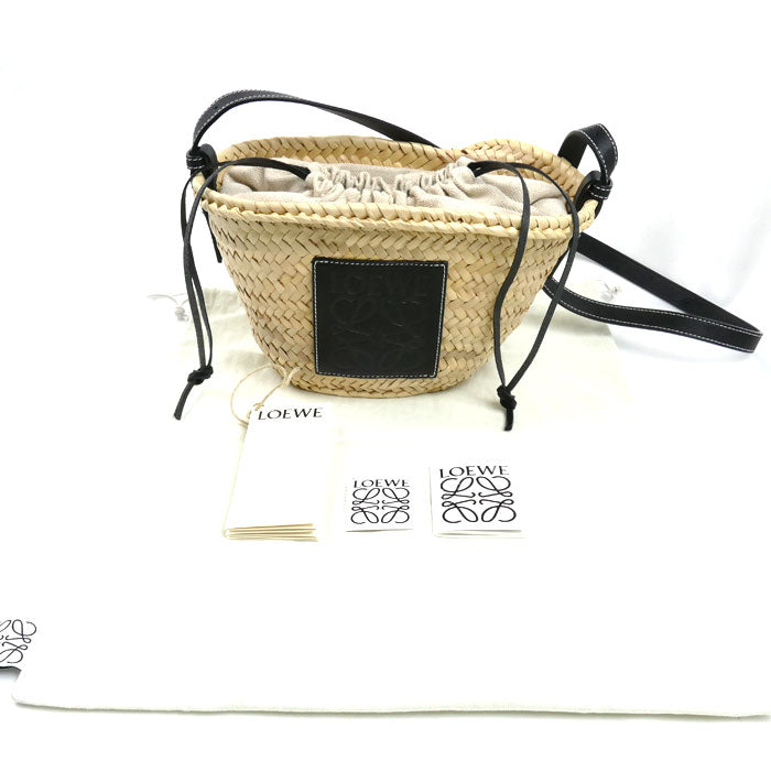 LOEWE ロエベ ドローストリング バケットバッグ ショルダーバッグ ナチュラル/ブラック A223222X01 レディース【中古】【美品】