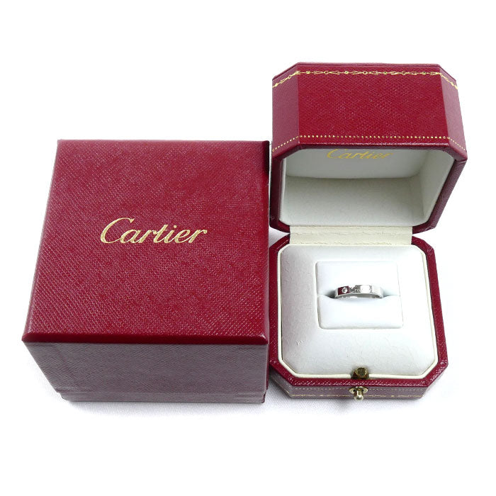 CARTIER カルティエ Pt950プラチナ ウェディング 1Pダイヤ リング・指輪 B4051347 ダイヤモンド 7号 47 4.2g レディース【中古】