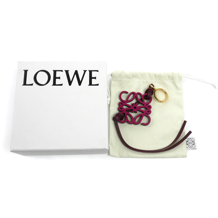 LOEWE ロエベ GP 本革 アナグラム チャーム C621232XDB レディース【中古】【美品】