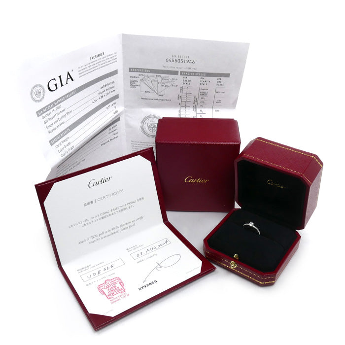 CARTIER カルティエ Pt950プラチナ エタンセル ドゥ カルティエ ハーフエタニティ リング・指輪 ダイヤモンド0.31ct 6号 46 1.7g レディース【中古】【美品】