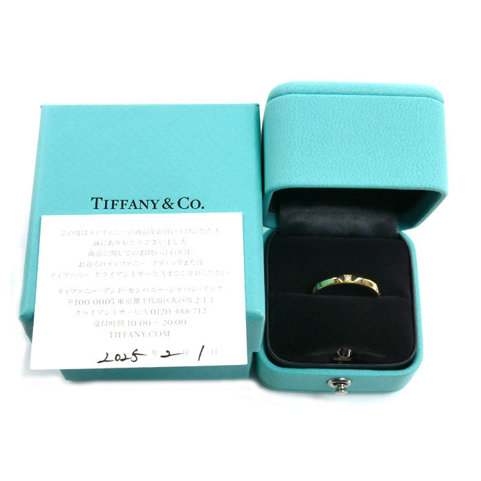TIFFANY&Co. ティファニー K18YG イエローゴールド トゥルーバンド ダイヤ リング・指輪 ダイヤモンド 10号 3.3g レディース【中古】