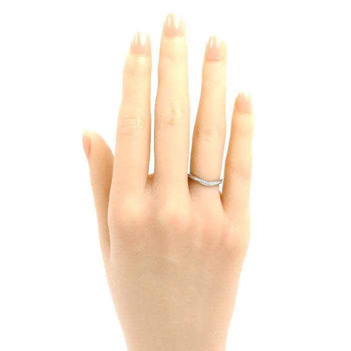 CARTIER カルティエ Pt950プラチナ バレリーナカーブ リング・指輪 B4093046 ダイヤモンド 6号 46 2.6g レディース【中古】