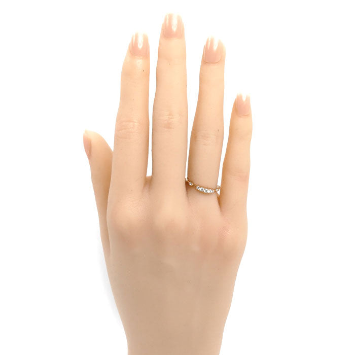 BELLESIORA ベルシオラ K18PG ピンクゴールド リング・指輪 ダイヤモンド0.15ct 7号 1.4g レディース【中古】