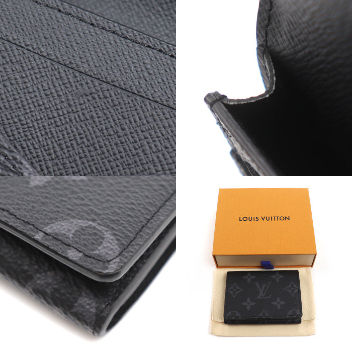 LOUIS VUITTON ルイ・ヴィトン アンヴェロップ・カルト ドゥ ヴィジット カードケース モノグラムエクリプス ブラック M12874 ICチップ メンズ【中古】【美品】