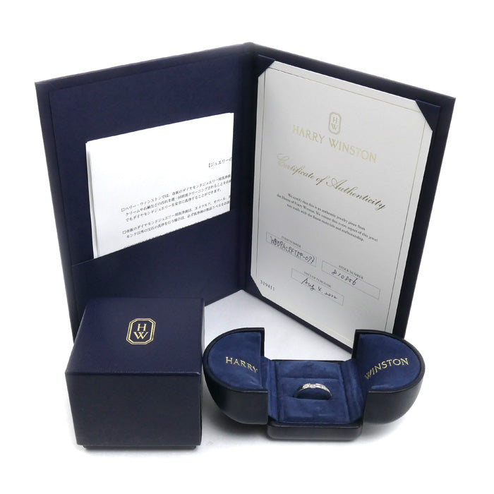 HARRY WINSTON ハリーウィンストン Pt950プラチナ トラフィック アクセントバンド リング・指輪 WBDPACRFTRF-097 ダイヤモンド 20.5号 7.0g メンズ【中古】【美品】