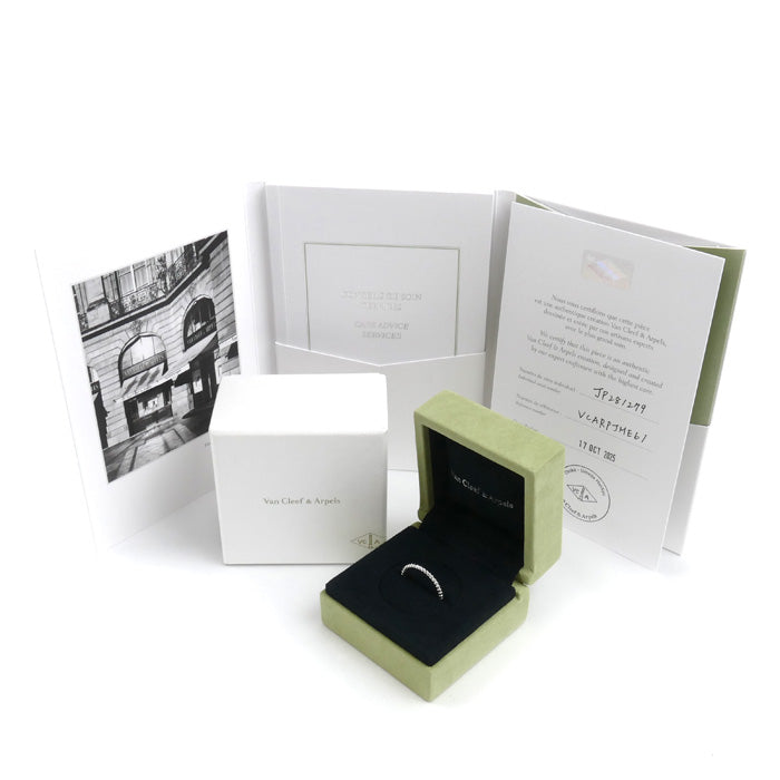Van Cleef & Arpels ヴァンクリーフ&アーペル K18WG ホワイトゴールド ペルレ リング・指輪 VCARPJME61 20.5号 61 2.6g メンズ【中古】【美品】