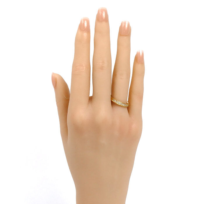 agete アガット K18YG イエローゴールド ダイヤモンド リング・指輪 ダイヤモンド0.20ct 11号 3.2g レディース【中古】