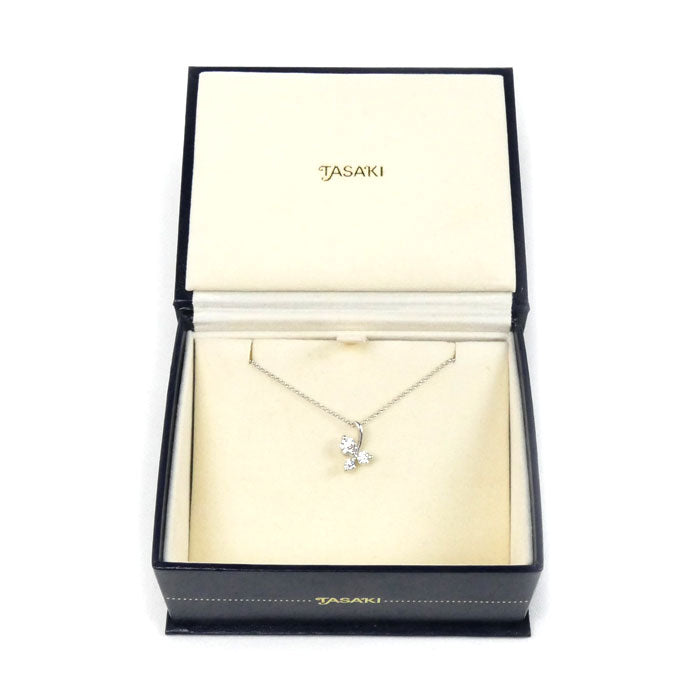 TASAKI タサキ Pt850プラチナ Pt950プラチナ ネックレス ダイヤモンド0.64ct 5.3g ~45cm フリーチェーン レディース【中古】【美品】