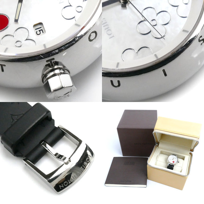 LOUIS VUITTON ルイ・ヴィトン タンブール ラブリーハート 腕時計 電池式 Q121A レディース【中古】