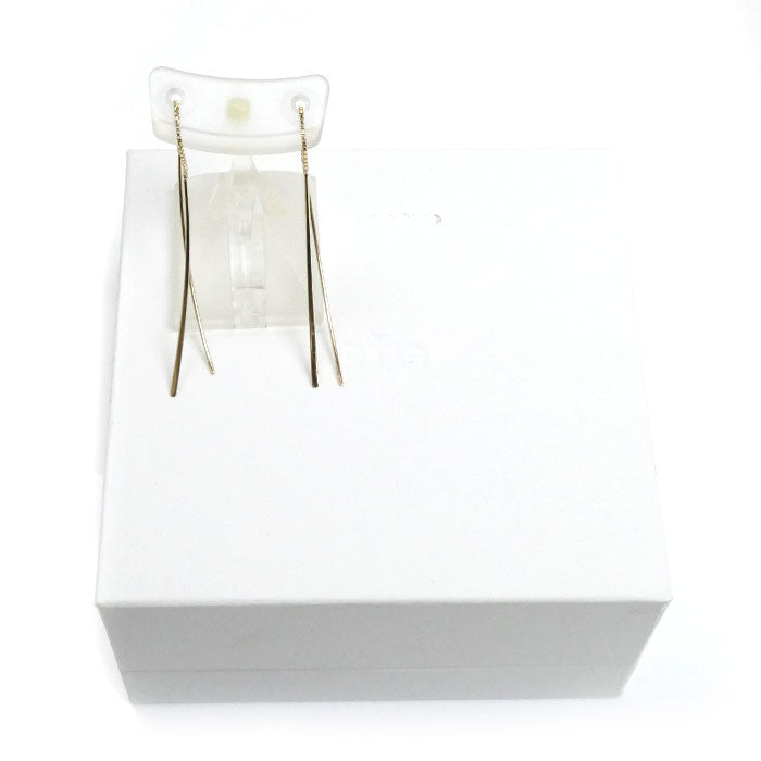 ete エテ K10YG イエローゴールド アメリカン ピアス 771469 0.8g レディース【中古】【美品】