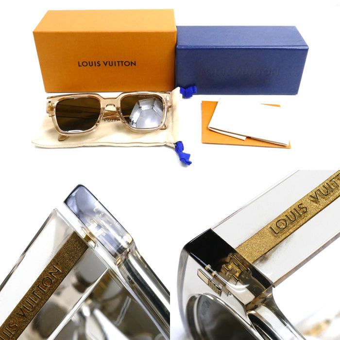 LOUIS VUITTON ルイ・ヴィトン LV エスケイプ・スクエア サングラス ブラウン シャンパーニュ Z2622E TV4204 メンズ 53□22 145【中古】【美品】