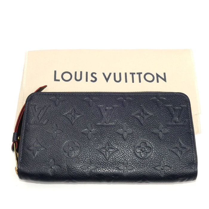 LOUIS VUITTON ルイ・ヴィトン ジッピー・ウォレット 長財布 ラウンドファスナー モノグラム・アンプラント マリーヌルージュ M62121 IC レディース【中古】