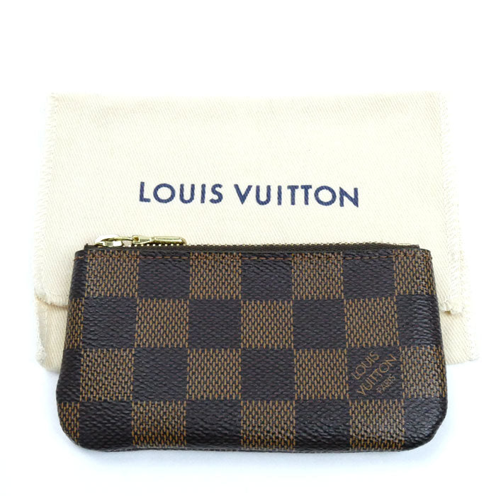 LOUIS VUITTON ルイ・ヴィトン カードキーケース ポシェット・クレ コインケース ダミエ ブラウン N62658 CT3017 レディース【中古】