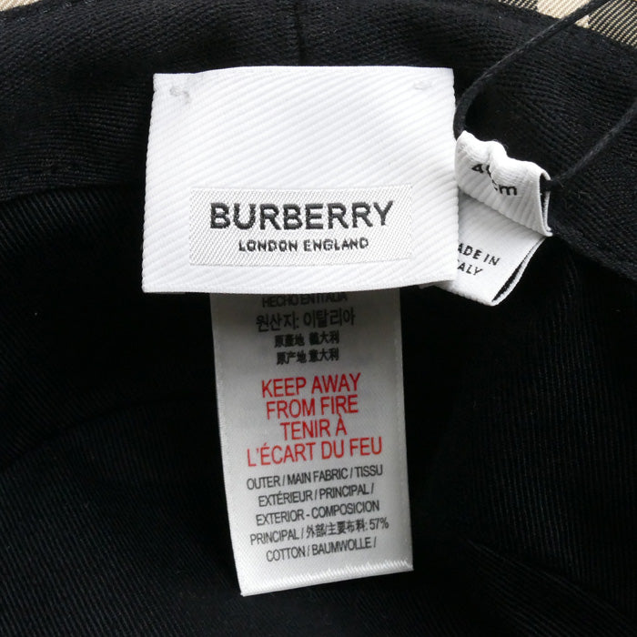 BURBERRY バーバリー バケットハット キッズサイズ ハット ベージュ 8043663 48 キッズ【中古】【極美品】