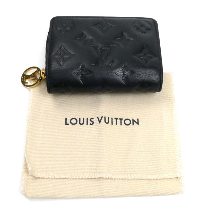 LOUIS VUITTON ルイ・ヴィトン ポルトフォイユ・ルー 二つ折り財布 ブラック M81599 IC レディース【中古】