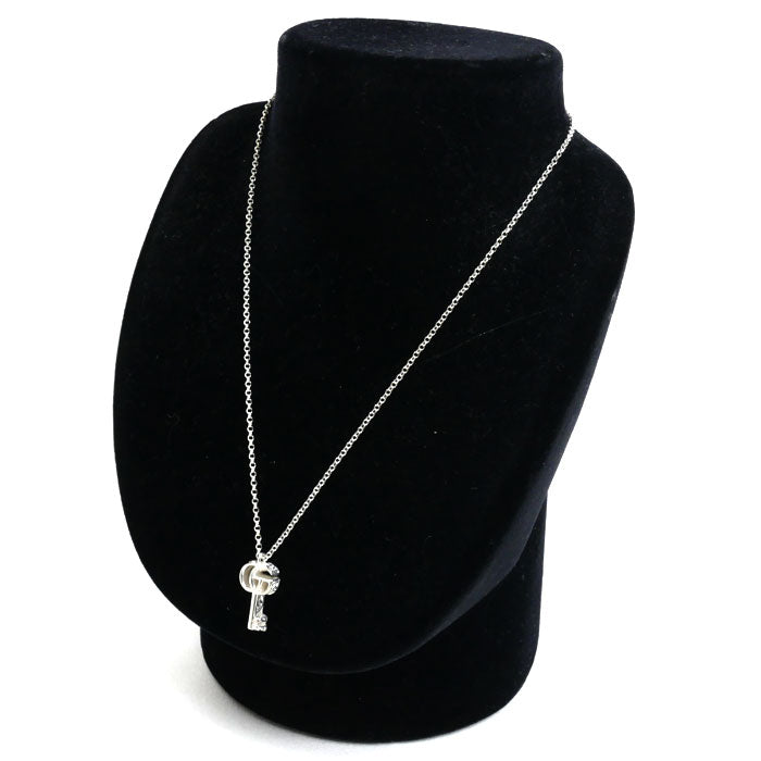 GUCCI グッチ シルバー925 ダブルG キーチャーム ネックレス 770723 J8400 8106 6.4g 38/42cm レディース【中古】