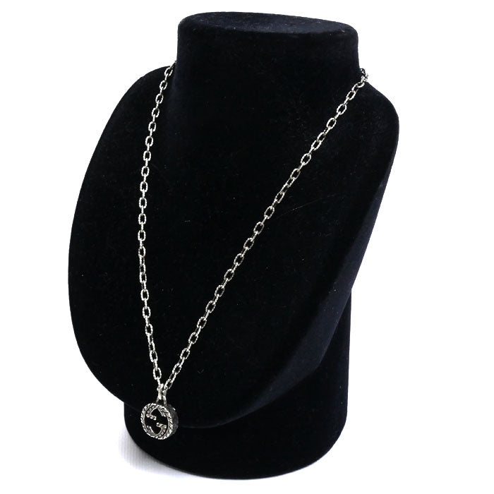 GUCCI グッチ シルバー925 インターロッキング ネックレス 455307 J8400 0811 45cm ユニセックス【中古】