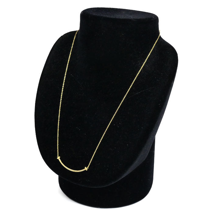 TIFFANY&Co. ティファニー K18YG イエローゴールド Tスマイル スモール ネックレス 60011679 3.0g 40/45cm レディース【中古】