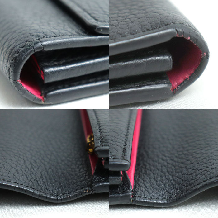 LOUIS VUITTON ルイ・ヴィトン ポルトフォイユカプシーヌ 長財布 ブラック M61248 NZ3107 レディース【中古】
