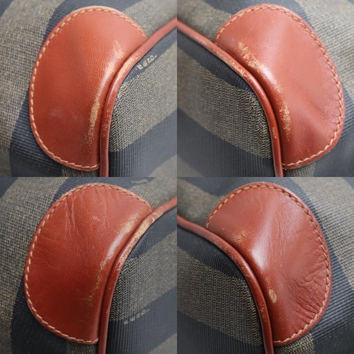 FENDI フェンディ ペカン ボストンバッグ カーキ ブラウン レディース【中古】