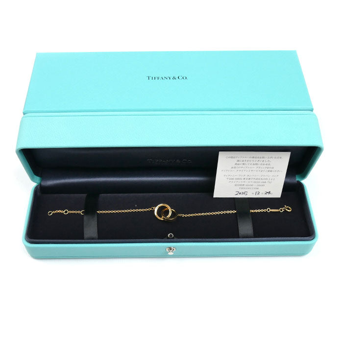 TIFFANY&Co. ティファニー K18PG ピンクゴールド 1837インターロッキング サークル ブレスレット 4.4g 15/16.5/17.5cm レディース【中古】【美品】