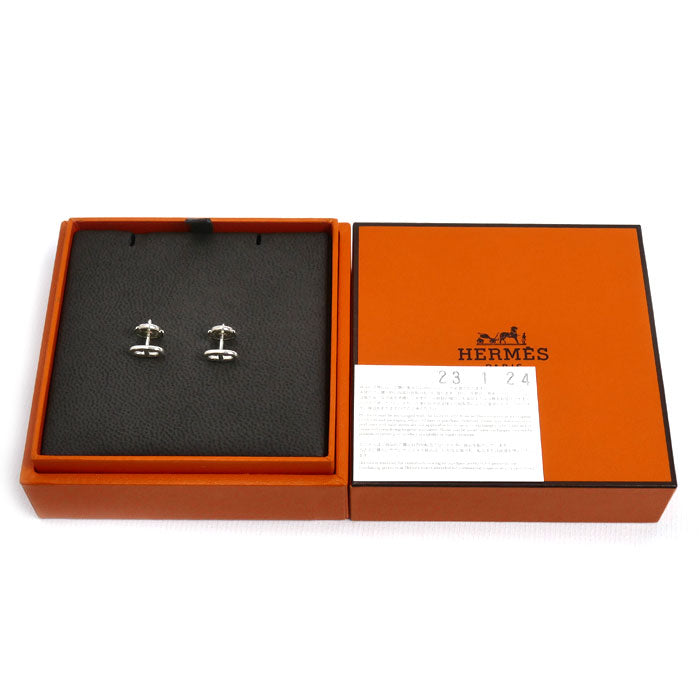 HERMES エルメス シルバー925 シェーヌダンクル TPM ピアス 1.8g レディース【中古】
