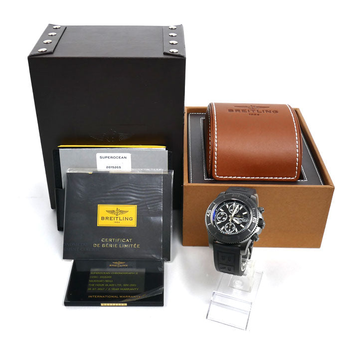 BREITLING ブライトリング スーパーオーシャン クロノグラフ ブラックスチール 腕時計 自動巻き M110B11VRB(M13341B7/BD11) 世界限定1000本 メンズ【中古】