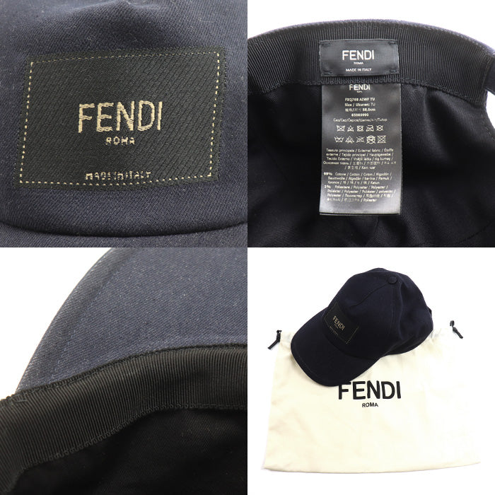 FENDI フェンディ キャップ ネイビー FXQ768 ユニセックス【中古】